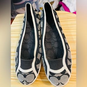 Coach Alpine Loafers Women size 8B gray black, cushioned support.